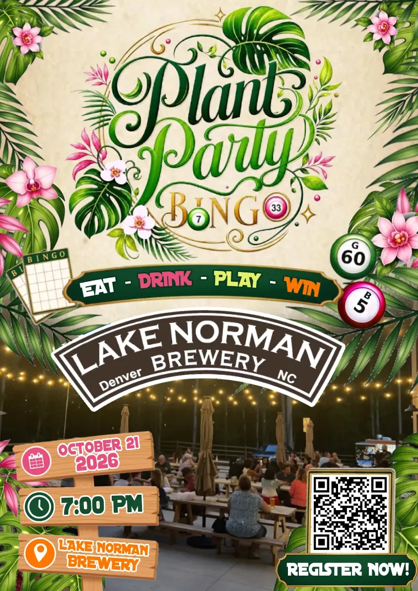 Plant Party Bingo at Lake Norman Brewery — October 21, 2026