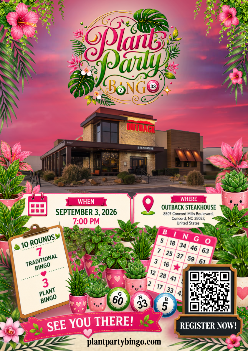Plant Party Bingo at Outback Steakhouse — September 3, 2026
